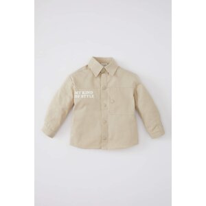 DEFACTO Baby Boy Printed Gabardine Shirt