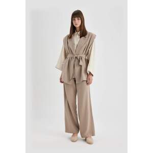 DEFACTO Palazzo Linen Blend Trousers