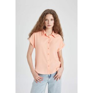 DEFACTO Regular Fit Shirt Collar Short Sleeve Shirt