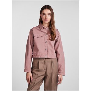 Women's Old Pink Denim Jacket Pieces Tessie - Women