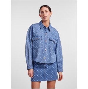 Women's Blue Denim Jacket Pieces Nursel - Women's