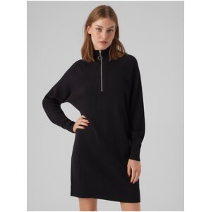 Black women's sweater dress VERO MODA Goldneedle - Women