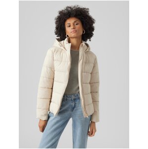 Women's cream quilted winter jacket VERO MODA Jessiemie - Women