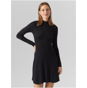 Black women's sweater dress VERO MODA Sally - Women