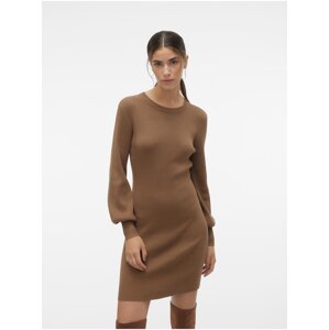 Women's brown sweater dress VERO MODA Haya - Women