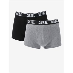 Set of two men's boxer shorts in grey and black Diesel - Men