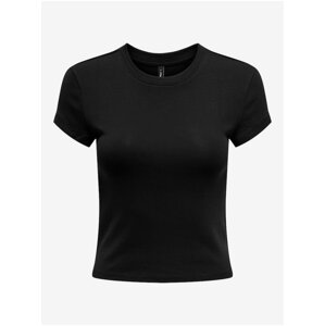 Black women's basic t-shirt ONLY Elina - Women