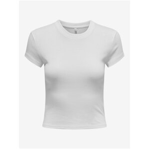 White women's basic T-shirt ONLY Elina - Women