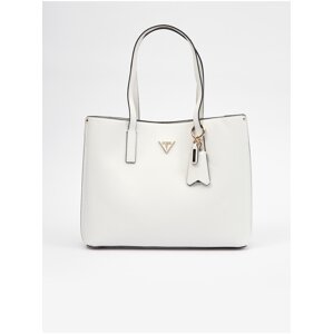 Women's cream handbag Guess Meridian - Women