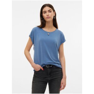 Blue women's basic T-shirt Vero Moda Ava - Women