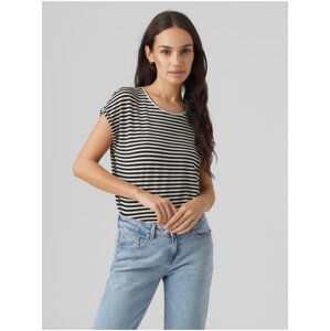 Women's white and black striped T-shirt Vero Moda Ava - Women