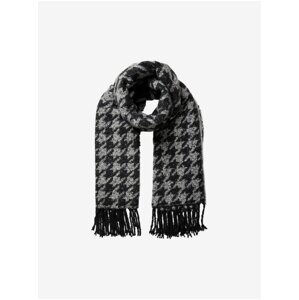 Grey-Black Patterned Scarf Pieces Pyron - Women