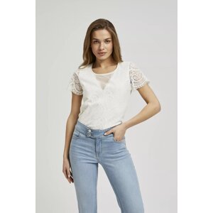 Women's lace blouse MOODO - white