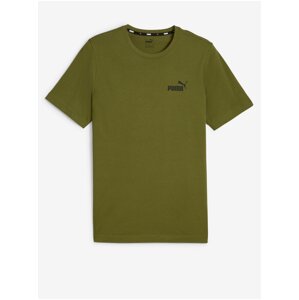 Khaki Men's Puma ESS Small Logo Tee T-Shirt - Men's