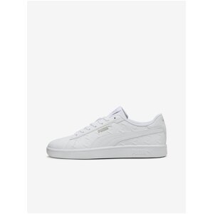 White Men's Puma Smash 3.0 Superlogo Sneakers - Men's