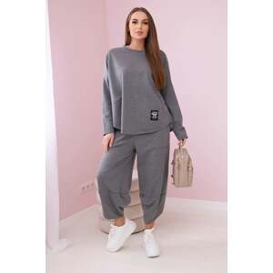 Set of Graphite cotton sweatshirts and trousers
