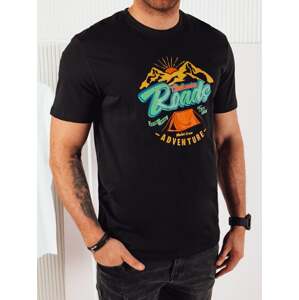 Men's Black T-shirt with Dstreet print
