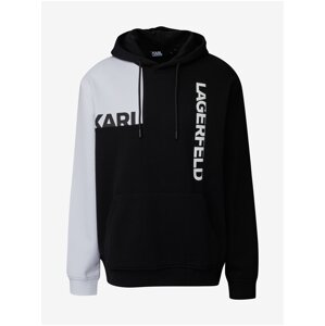 Men's white and black hooded sweatshirt KARL LAGERFELD - Men