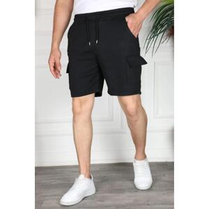 S2999 DEWBERRY CARGO POCKET MENS SHORT-BLACK