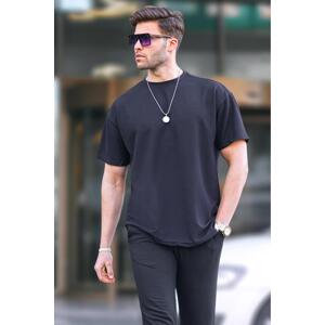 Madmext Black Basic Oversize Men's T-Shirt 7010