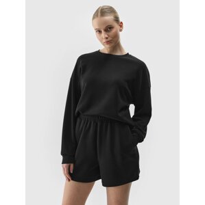 Women's sweatshirt without fastening with the addition of modal 4F - black