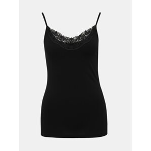 Black tank top with VERO MODA Inge lace