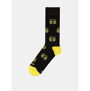 Black Patterned Socks Fusakle Na zdravi