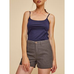 Beige Women's Striped Shorts with Flax Flax Flax ZooT Baseline Jade