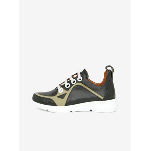 Black Women's Leather Sneakers WILD