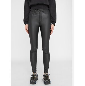 Black leatherette skinny fit pants Noisy May Callie