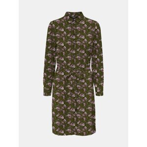 Khaki Floral Shirt Dress VERO MODA Saga