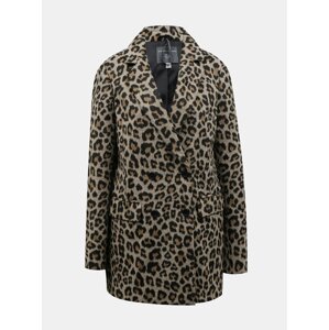 Brown winter coat with leopard print Dorothy Perkins Tall