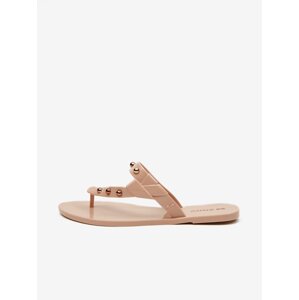 Zaxy Powder Flip Flops Spike Thong Nude