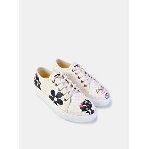 Goby white polka dot sneakers Pretty Little Kitty