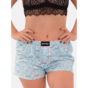 Emes light blue shorts with paper arrows