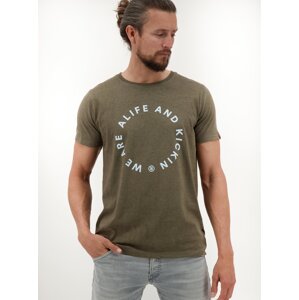 Khaki Men's T-Shirt Alife and Kickin