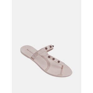 Pale pink flip-flops with zaxy spike pink-gold details