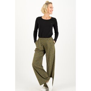 Khaki Women's Patterned Wide Trousers Blutsgeschwister Nut Of Mud