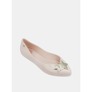 Pale pink shiny ballerinas with details in gold Zaxy Chic