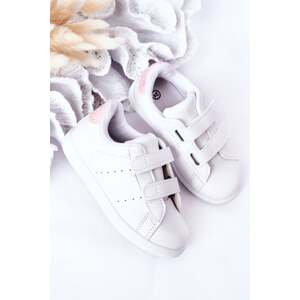 Gyermek cipők tépőzáras fehér-rózsaszín aranyos lány