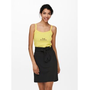 Yellow tank top with the inscription ONLY Clara