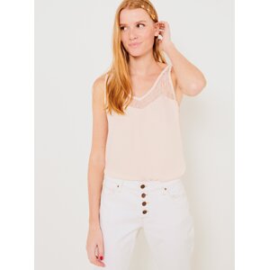 Cream top with lace CAMAIEU - Women