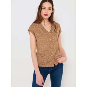 Brown patterned blouse CAMAIEU - Ladies