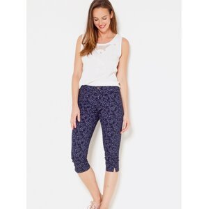 Blue patterned 3/4 pants CAMAIEU - Ladies