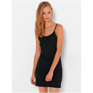 Black Women's Dress with Transparent Stripe on the Side CAMAIEU - Ladies