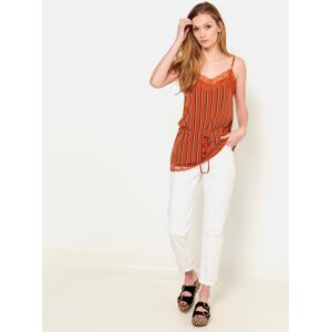 Brick Striped Top with Decorative Lace CAMAIEU - Women