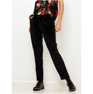 Black velvet trousers with lampas CAMAIEU - Ladies