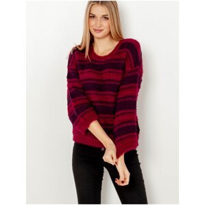 Black-Wine Striped Sweater CAMAIEU - Women