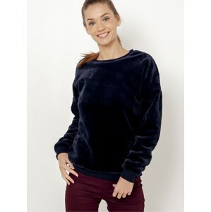 Dark blue velvet sweatshirt CAMAIEU - Women