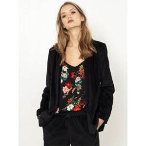 Black lady's blazer in velvet finish CAMAIEU - Ladies